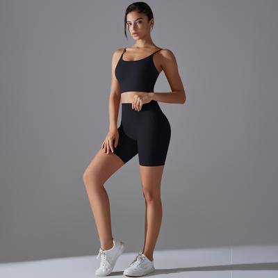 Yoga Tracksuit Women Gym Sports Set Push Up Shorts Quick Dry Sleeveless Vest Yoga Sportswear