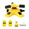 Automatic Garden Sprinkler 360-Degree Rotating Water Sprinkler 3-Arm Adjustable Sprinkler Garden Hose Attachment for Yard Lawn Irrigation