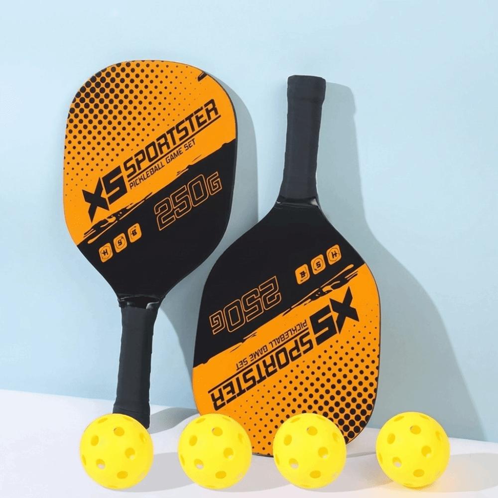 Wooden Pickleball Paddles Set Beginner Pickle Ball Equipment Complete Set Paddle Racquets Set  Men