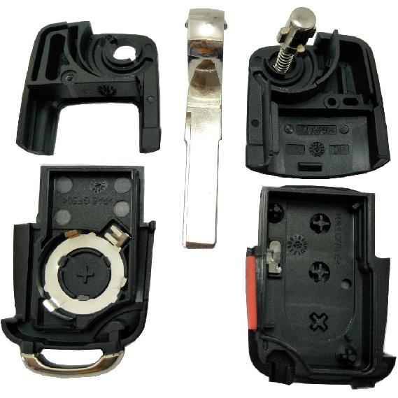 Replacement Key Fob Shell Case fit for VW Volkswagen Jetta Passat Golf Beetle Rabbit GTI CC EOS 4 Buttons Keyless Entry Remote Key Housing with Uncut