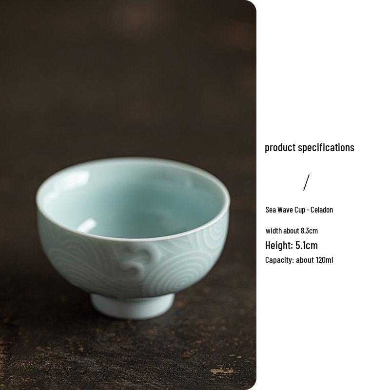 Ceramic Retro Master Cup: Personal Tea Brewing and Tasting Cup, Festive Wedding Red Design
