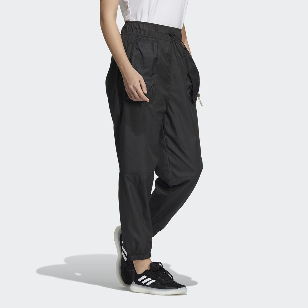 Adidas Elastic Cuff Woven Track Pants Women Bottoms Black HA3630