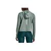 Under Armour Solid Color Thumb Hole Design Hooded Slim Fit Sports Long Sleeve T-Shirt Women tops Green 1375076-781