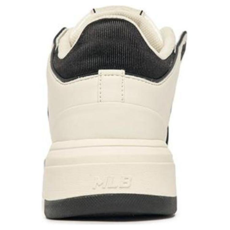 MLB Chunky Liner New York Yankees High-Top Sneakers Non-Slip Wear-Resistant Increased Height Unisex Sneakers Off-White Black 3ASXLMB3N-50BKS