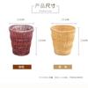 1PC Wicker Garbage Can Wastepaper Basket Woven Rubbish Basket Rattan Woven Basket for Dorm Home