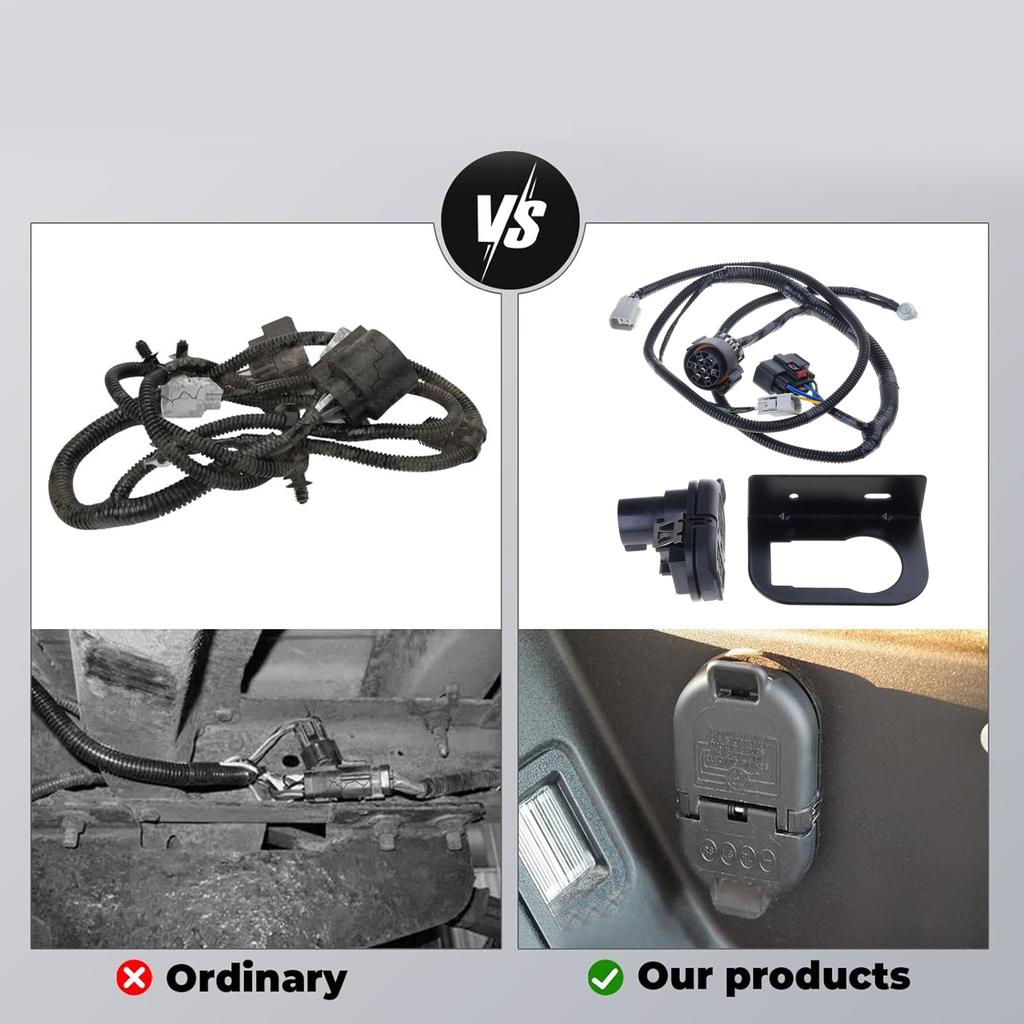 Hitch Wire Kit Without Parking Aid HL3Z-13A576-D Trailer Rear Bumper Tow Connector Wiring Harness for 2015-2020