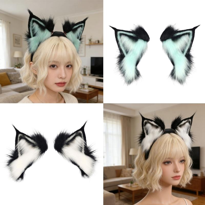 Lynx Ear Headband Sweet Girls Dynamic Ear Cosplay Beast Ears Fursuit Masquerades Halloween Cosplay Party