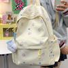 Nyl Rucksack Neu Einfach und Frisch Rucksack mit großem Fassungsvermögen für Mittelschüler Kleiner Cartoon-Tier Rucksack