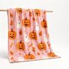 Cozy Halloween Flannel Blanket Soft Throw for Bed Couch and Sofa