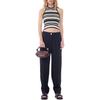 Ganni Ss24 Striped Fitted Halter Neck Knit Vest Women Tops Multicolor K2227-999