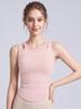 Women's European & American Yoga Vest: Layered, Waist-Cinching, Slimming, Quick-Dry, Breathable Sports Fitness Top