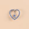 Hohle Strasssteine Damen Herzförmig Liebe Bauchnabelring Bauchnabelpiercing Körper Schmuck