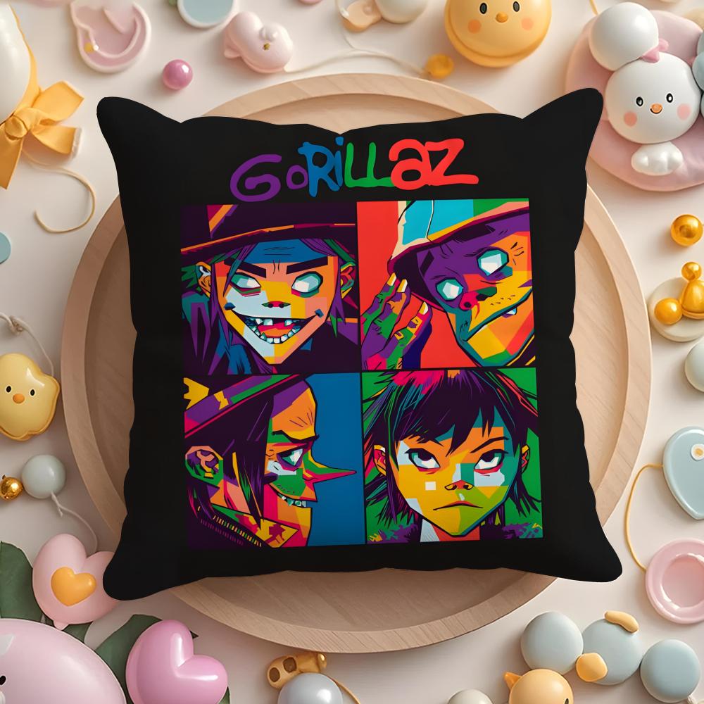 G-GorillazS Band Cushion Cover Home & Car Multi-Scene Pillow Cover - Reversible, Soft & Durable for Daily Use