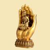 Brass Craftwork Guanyin , Heart Sutra Buddha Hand Home Decorative Ornament, Bronze Item