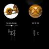 Exquisite Double-Eye Ghost Face Gold Thread Buddhist Bead Bracelet In Premium Wood