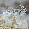 Heart Candlestick Molds Love Heart Candle Holder Molds with Base for DIY Craft Tealight Candle Holder Room Decorations