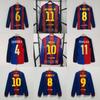 Retro Long Sleeve Football Jersey FC Barcelona Suarez Iniesta Xavi Pique Neymar Messi Soccer Shirt