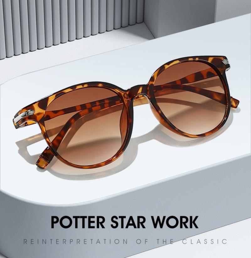 New Retro Round Small Frame Sunglasses Personalized High-End Men'S And Women'S Glasses Fashion Trend Uv Resistant Eyewear