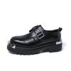 Men's Plus Size Leather Shoes - Autumn/Winter, Thick Sole, Height Increasing, British Style, Casual Buckle Trend