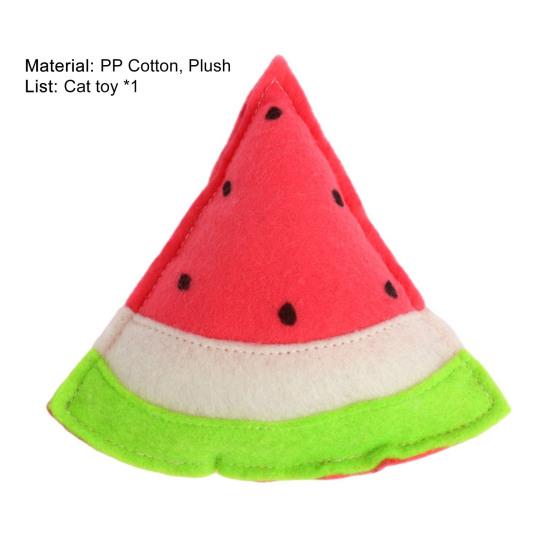 Cat Catnip Toy Funny Interactive Plush Donut Watermelon Ice-lolly Pet Kitten Cat Chewing Toy for Indoor