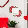 Decorative Stickers for The Wall Switch In The Background of The Living Room Entrance with Painted Romantic Roses