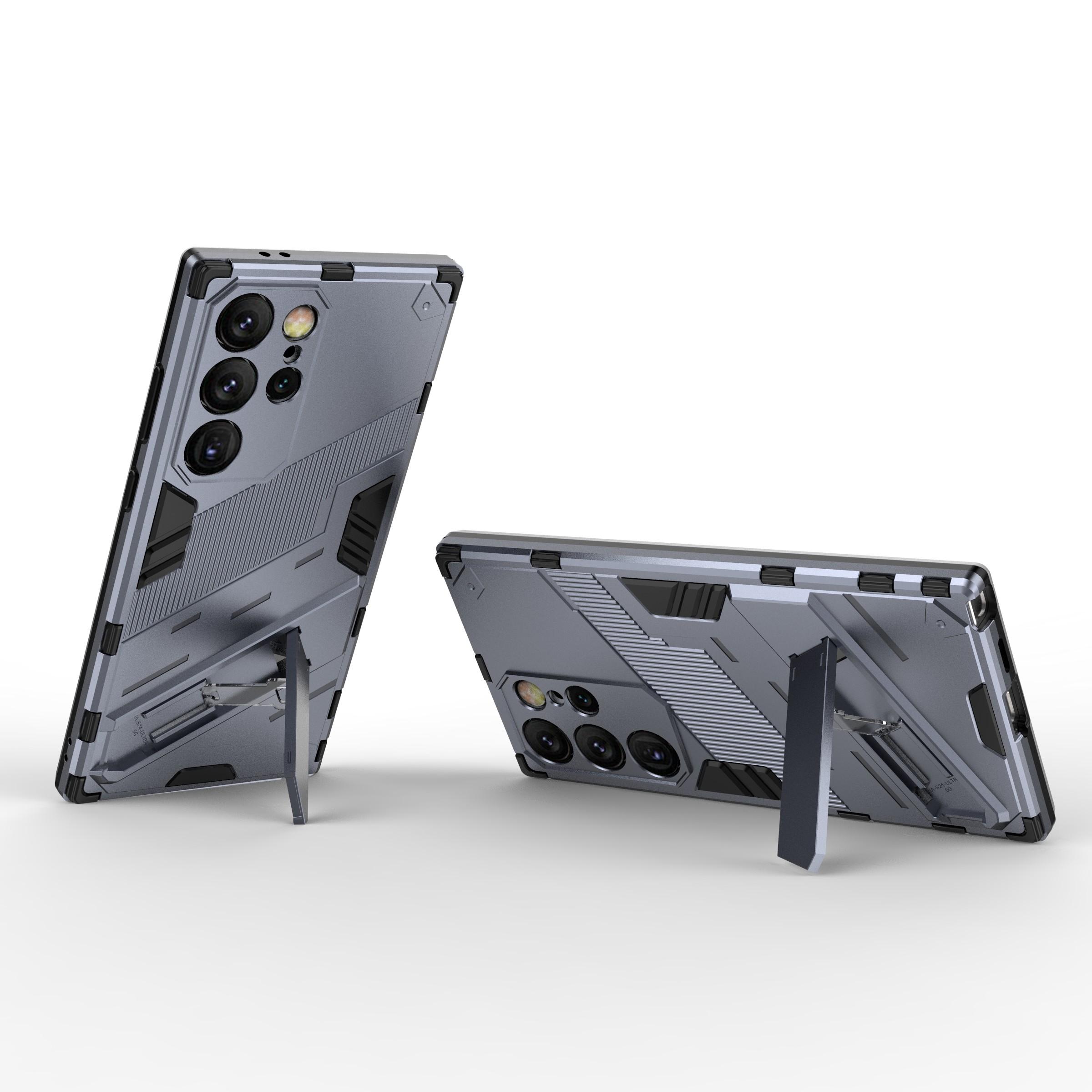 

For Samsung Galaxy S24 Ultra Case Kickstand Anti-Drop Phone Cover Grey