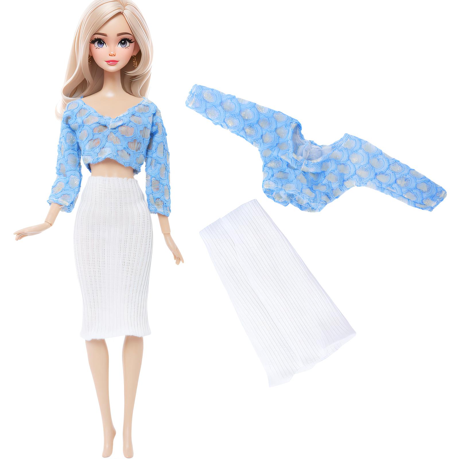 

1/6 Одежда для кукол-девочек Высококачественная модная одежда с аксессуарами для куклы Барби Детский игровой домик Подарок(НЕТ КУКЛ)