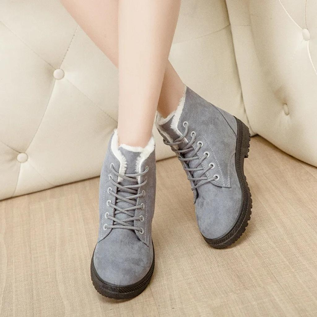 New Winter Warm Flat Heel Snow Boots Large Women's Fashion Casual Snow Boots Winter Warm