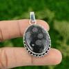 Daughters Day Deal Natural Black Fossil Coral 925 Silver Ethnic Pendant Jewelry