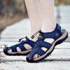 2024 Summer Men Sandals Genuine Leather Casual Shoes for Men Outdoor Mountaine Breathable Sandals Roman Beach Shoes Plus Size 48