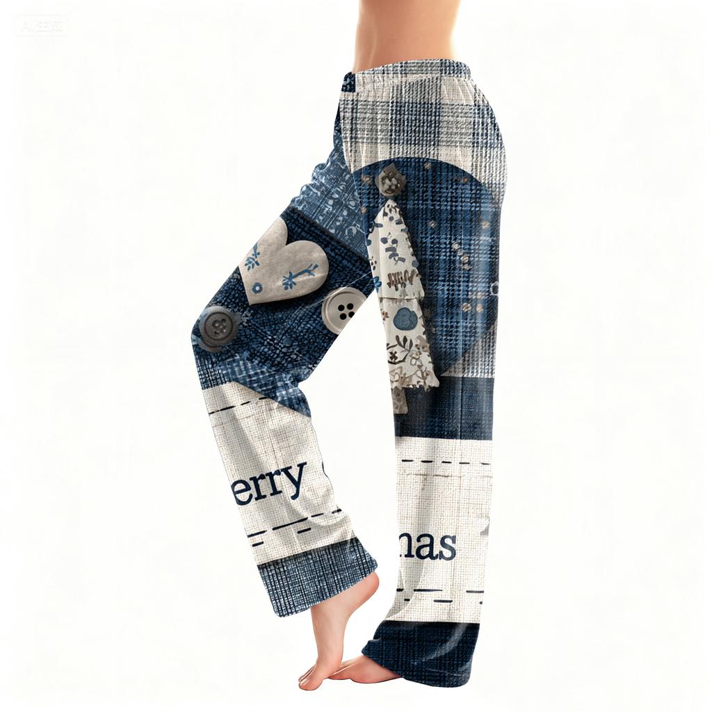 Women's Casual Fashion Christmas Printed Flannel Pants Pajama Pants
