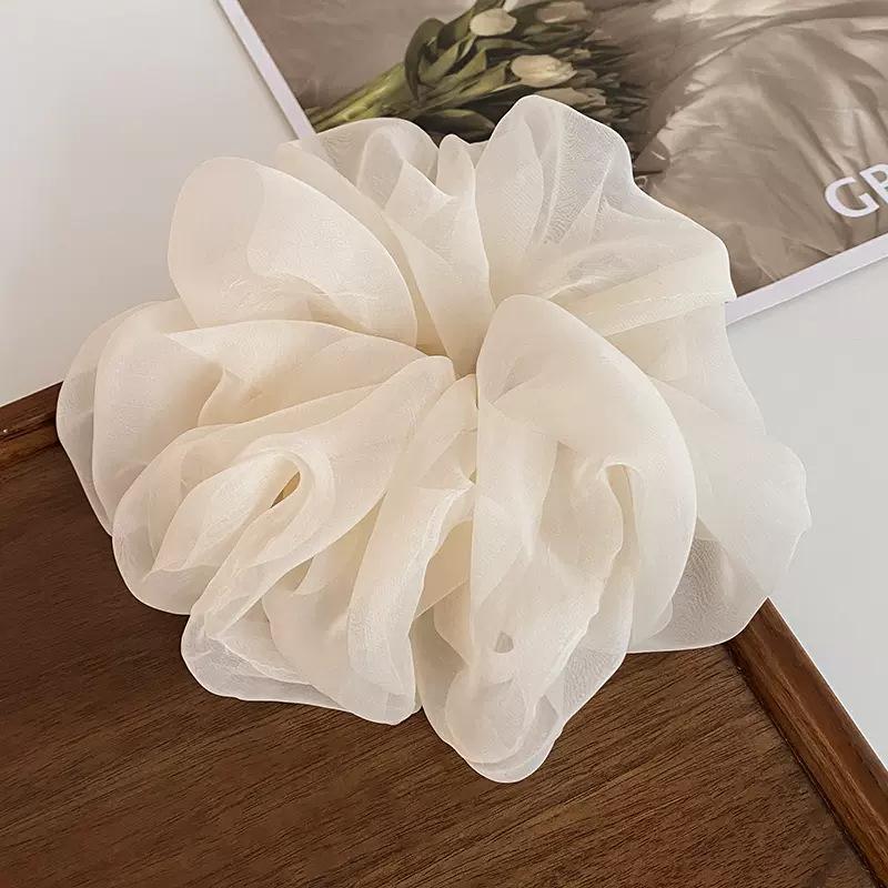 Weiche Romantische Haargummis für Damen Einzigartige Rüsche Elegant Organza Chiffon Elastische Haarbänder Charme Schönheit Mädchen Haarschmuck
