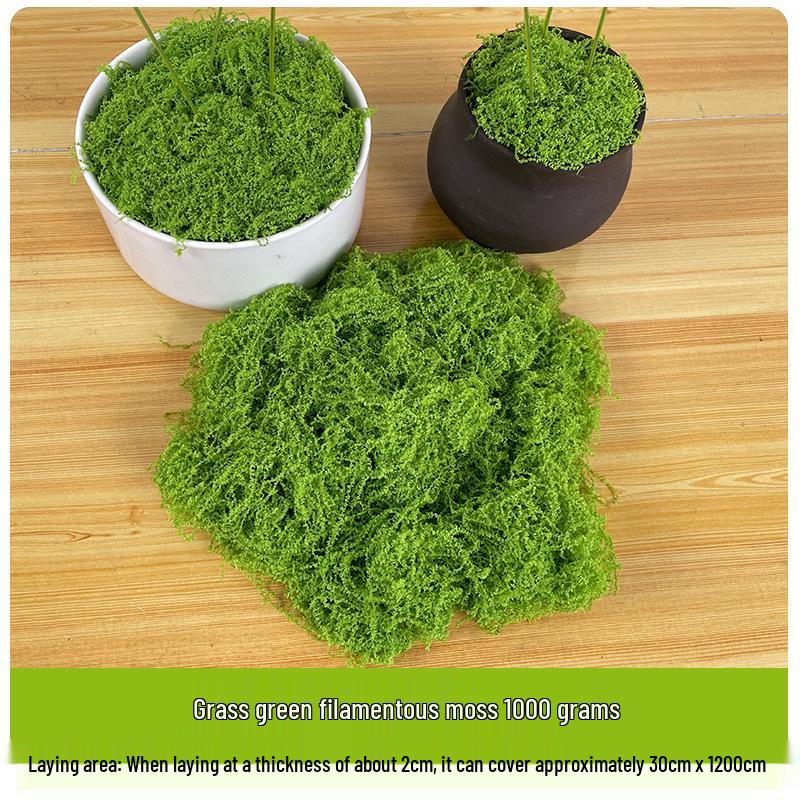Artificial Moss Silk Grass Lawn for Landscaping and Decoration