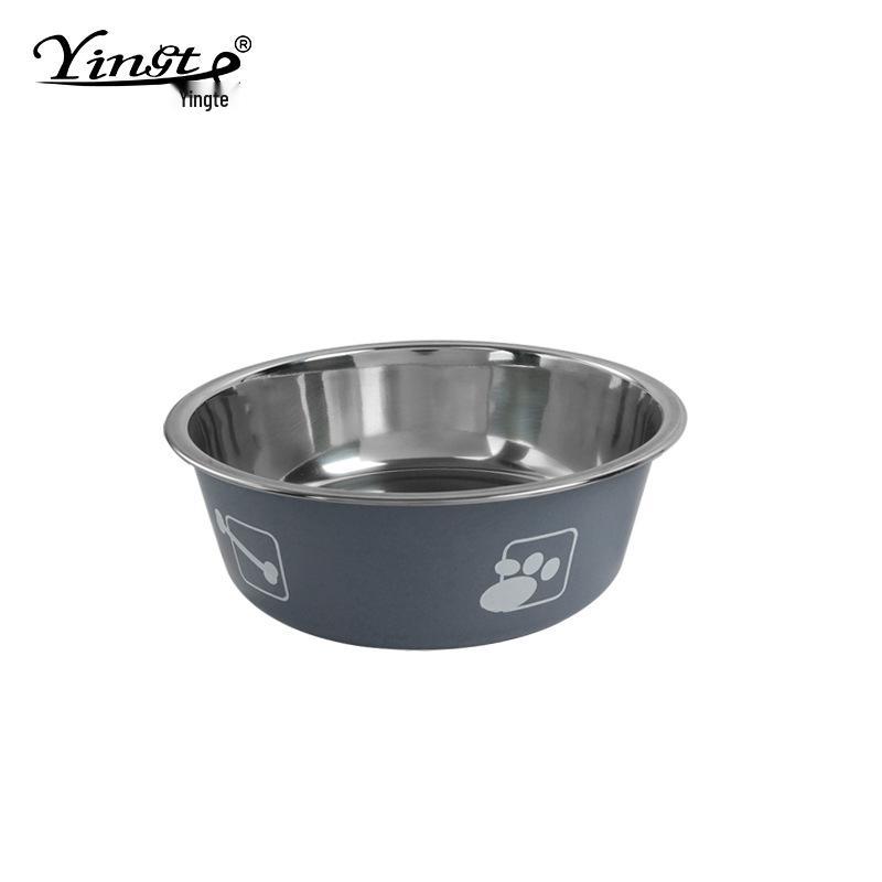 

Миска для питомцев из нержавеющей стали большой вместимости для кошек и собак Gentleman Gray