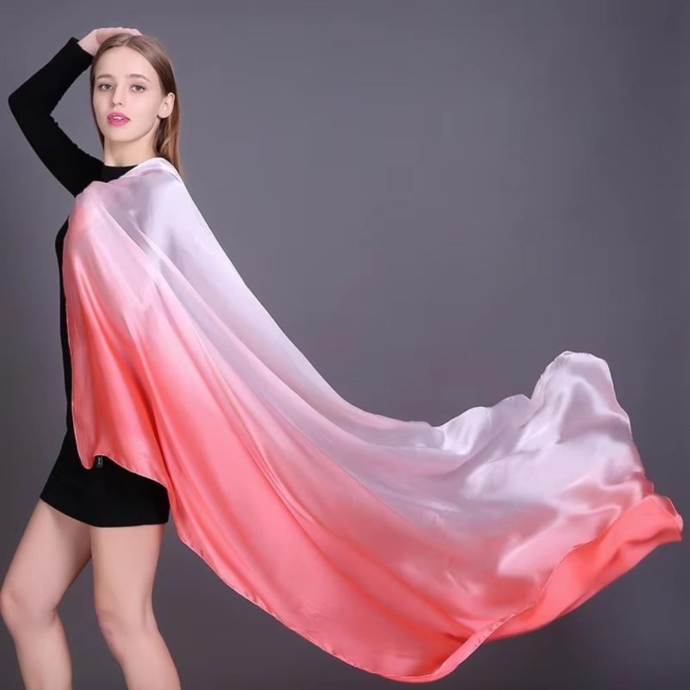 Soft Shawls and Wraps Gradient Color Belly Dance Waving Veil Retro Female Hijab