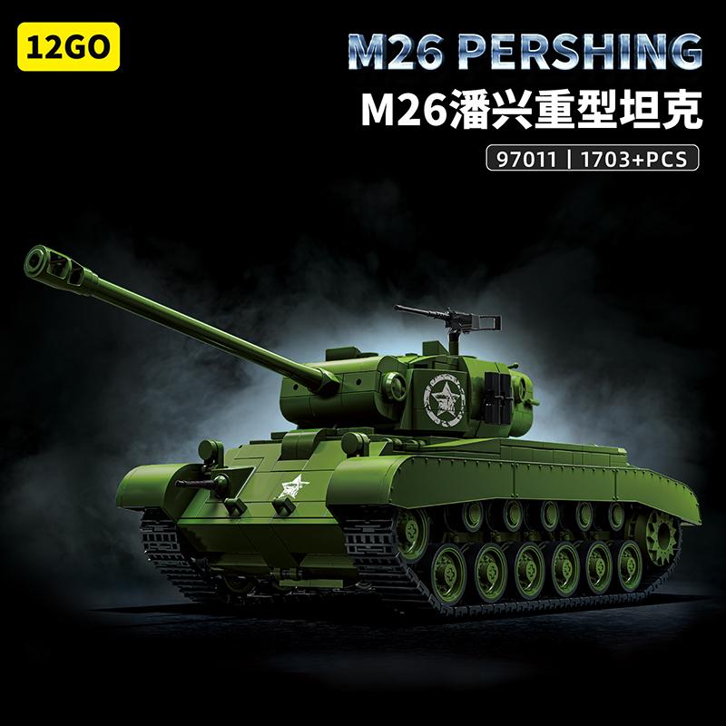 Militär US Army M26 Pershing M4 Sherman mittlerer Panzer Bausteine Schwerer Panzer mit Besatzung Soldaten Steine Spielzeug für Erwachsene Geschenk