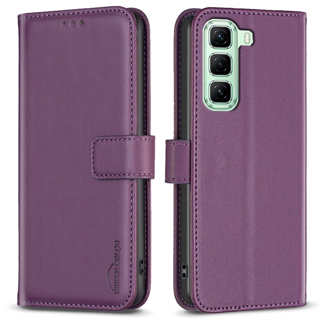BINFEN COLOR BF17 For Infinix Hot 50 4G Case Wallet Folio Flip Leather Cover