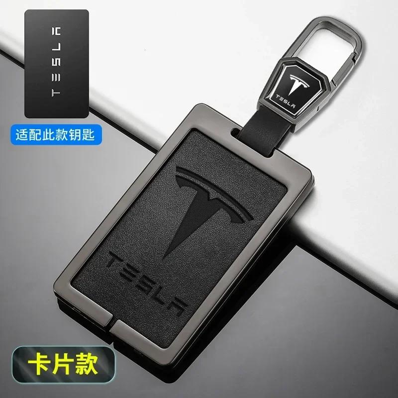 

Автомобильная наклейка Чехол-защита для смарт-карты-ключа NFC из цинкового сплава и кожи для автомобиля Tesla Модель 3 S X Y Аксессуары