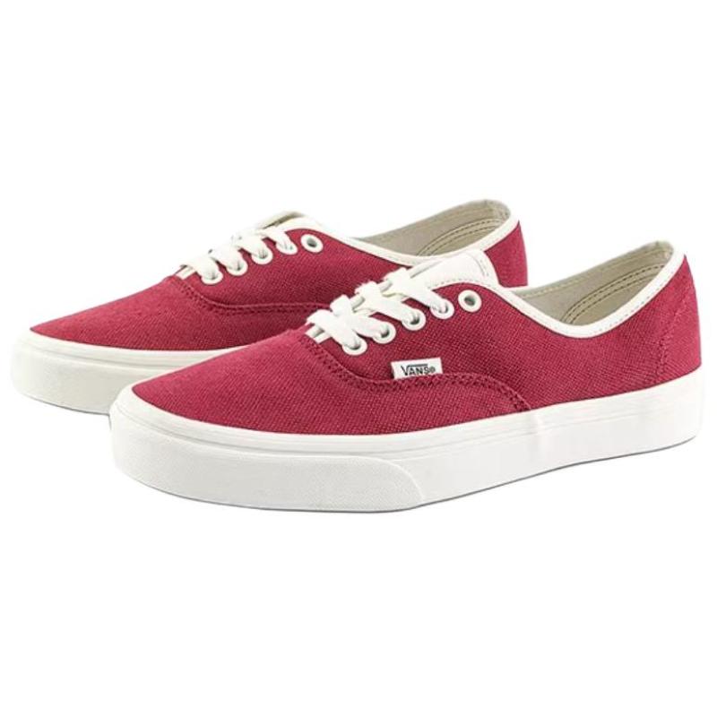 Vans Authentic Lightweight And Breathable Low Top Skateboard Shoes Unisex Dark Red Sneakers VN000D7YSQ5