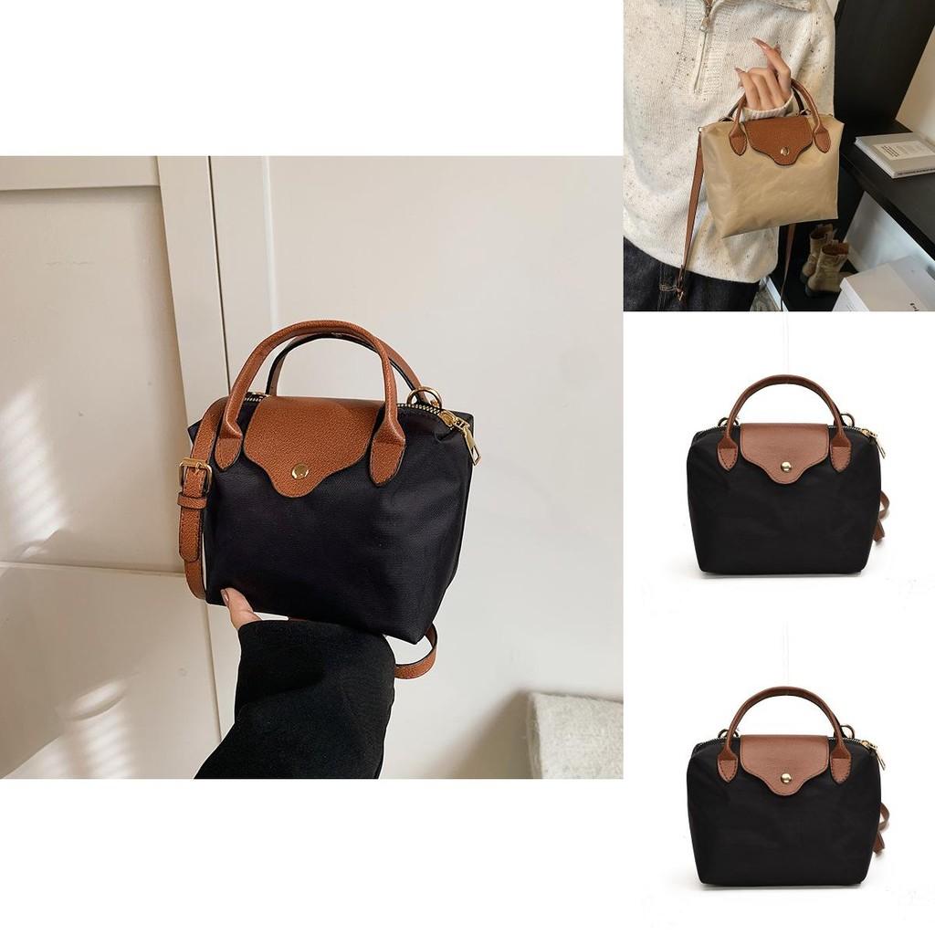 Stylish Vintage Small Square Handbag For Women With Color Block Design And Modern Elegance