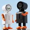 Cute Robot Shape Misting Handheld Fan LED Screen Display Mini Fan Rechargeable Fan  Camping Travel