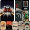Movie Poster Back To The Future Metal Sign Sci-Fi Comedy Metal Sign Rusty Decorative Sign Home Bar Pub Cafe Industrial Decor