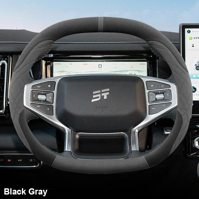 Wildleder Lenkradbezug Dekoration Griffwickel Für Chery Jetour shan hai T1 Geflochtene Lenkradzubehörteile