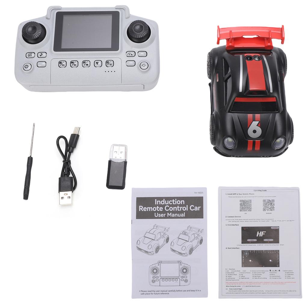Mini Drift RC Car Remote Controlled Drift Car with Follow and Escape Modes Tabletop Drift RC Car with Real Time Camera