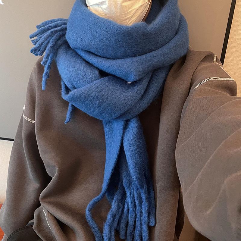 Luxury Women s Mohair Scarf: Thick, Versatile, Fresh Autumn/Winter Colors