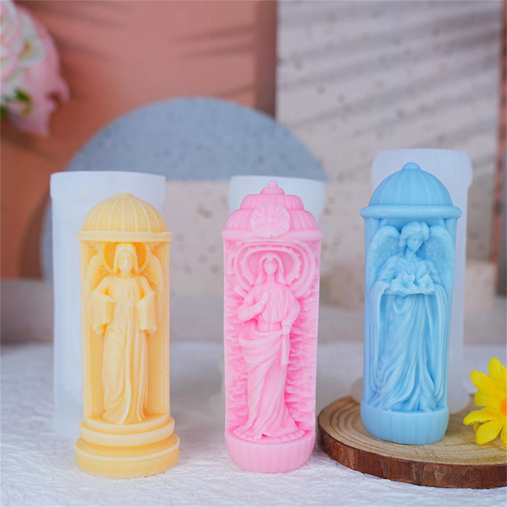 3D Woman Candle Mould Religion Shape Silicone Molds Ornament Molds Castings Molds Plasters Molds for Home Decoration