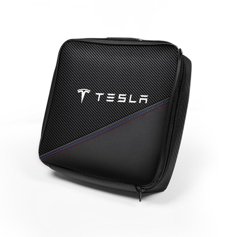 LDEPG1 Car Valve Cap New Energy Car Charging Cable Storage Box Charger Portable Bag For Tesla Model 3 Y  S X Cybertruck Coil Highland