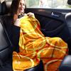 1pc Orange Printing Lightweight Flannel Blanket, Comfortable and Warm Blanket, for Camping Sofa Bed and Couch Office, Gift