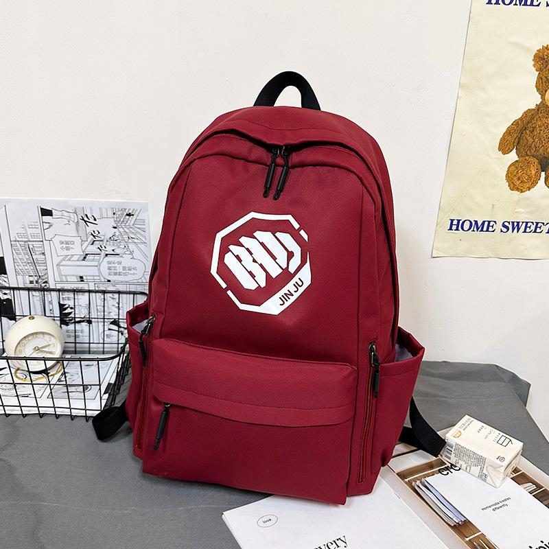 New trendy large-capacity backpack tooling color matching couple backpack Hong Kong junior and high school student schoolbag