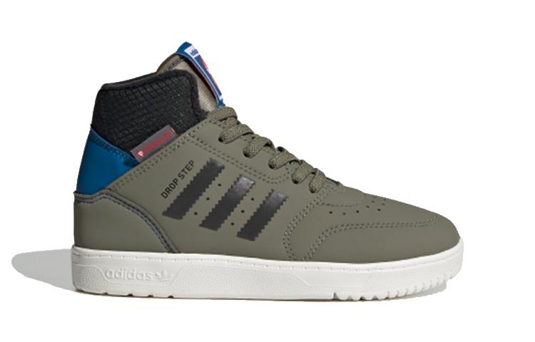 Adidas Originals Drop Step 360 C 360 C High top Kids' Skateboarding Shoes Green Black Blue Children Aged 3 7 Years Old FW2691